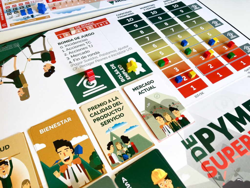 Diseño gráfico y maquetación de juego de mesa - De Pyme a Superempresa