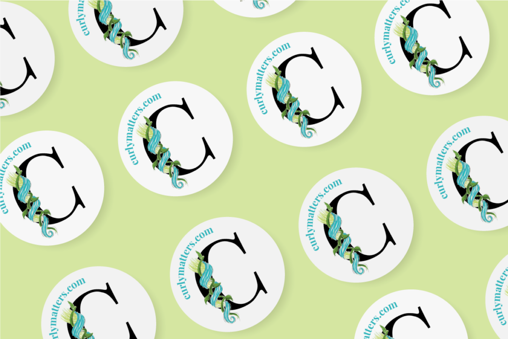 Diseño de logotipo y papelería corporativa - Curly matters