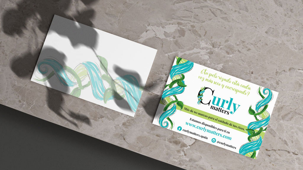 Diseño de logotipo y papelería corporativa - Curly matters