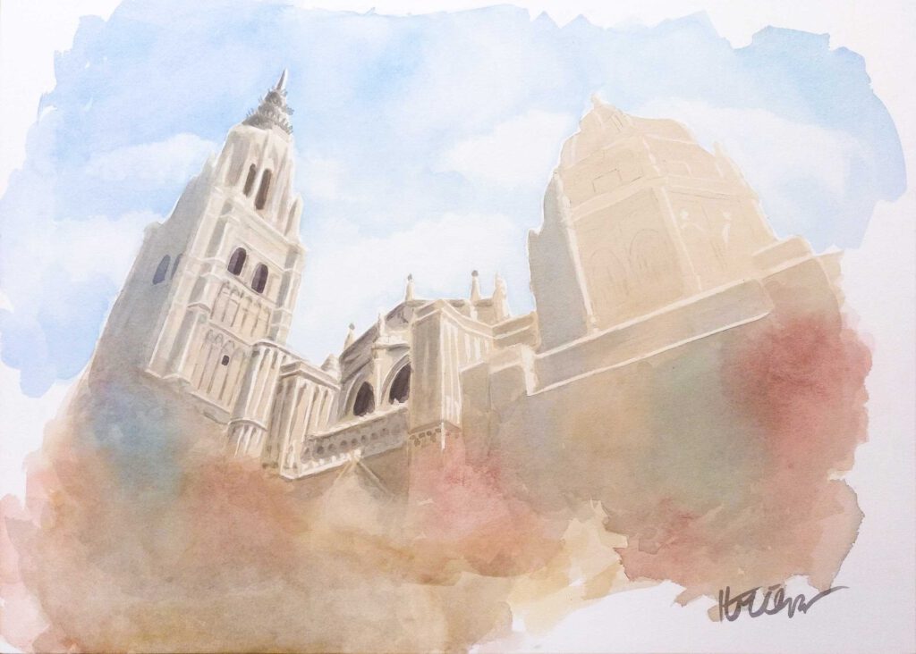 Acuarela - Catedral de Toledo