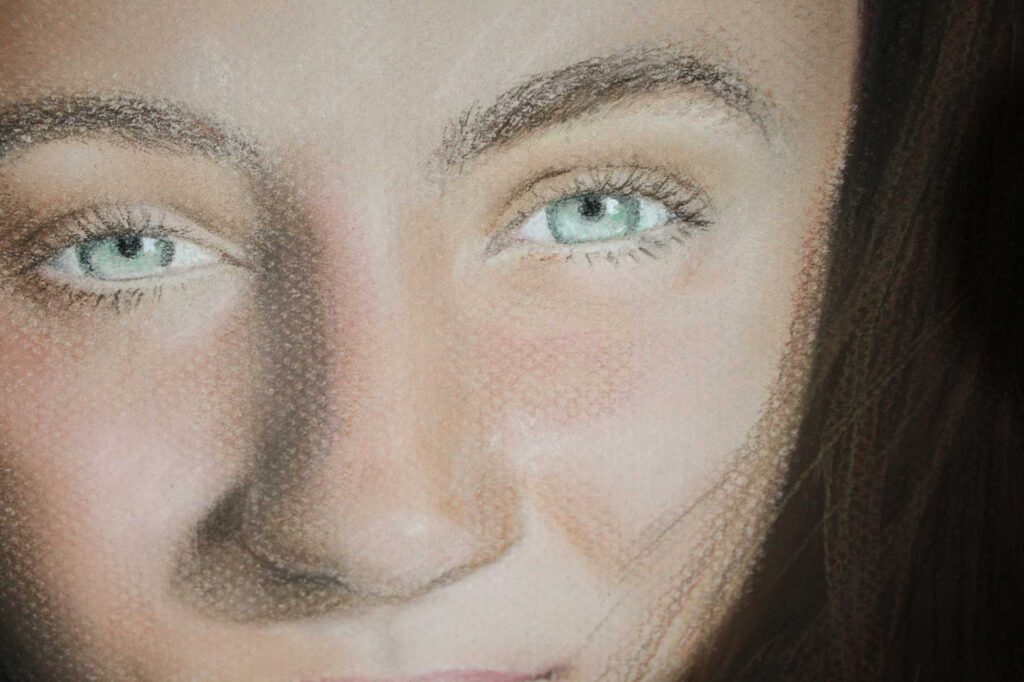 Retrato al pastel - Teresa