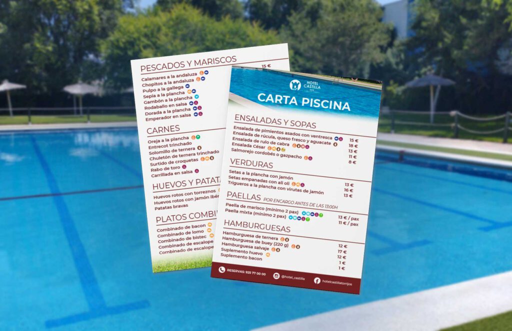 carta piscina hotel castilla