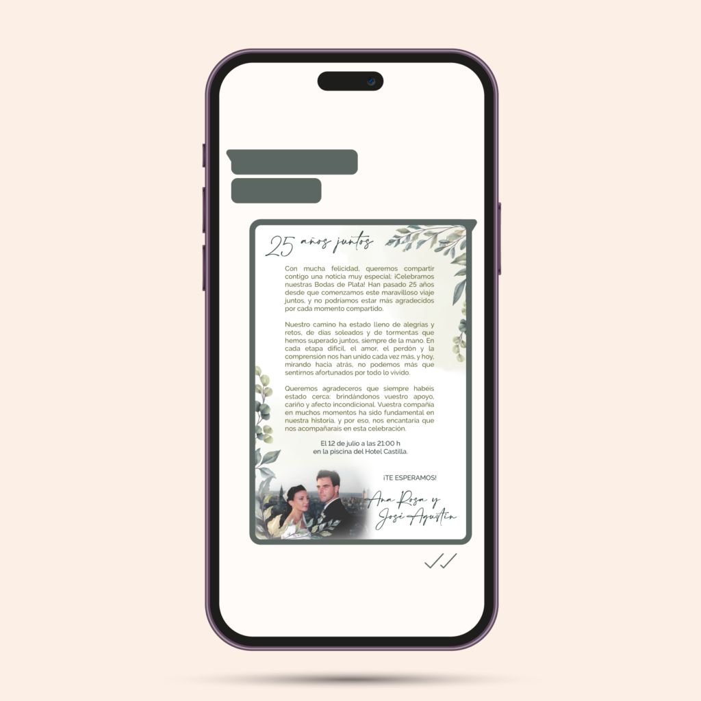 invitacion digital boda Itziar Gonzalez