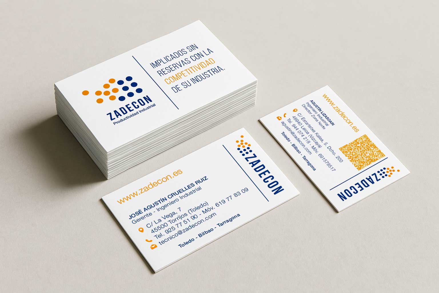 Diseño de tarjetas de visita - Zadecon