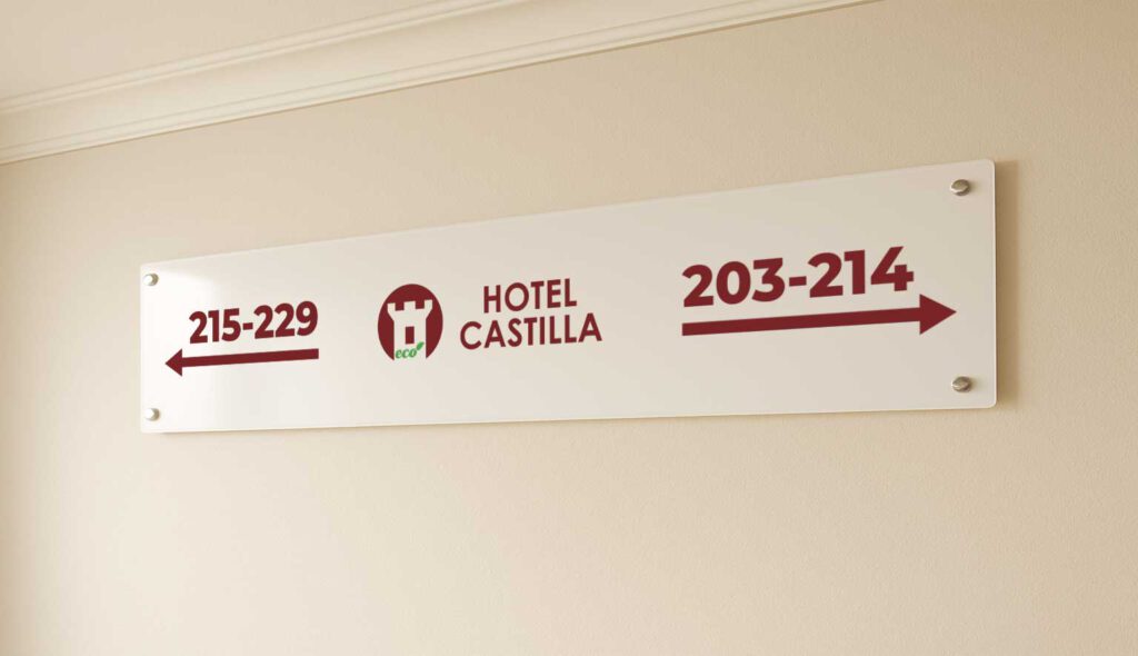 Diseño de cartelería - Hotel Castilla